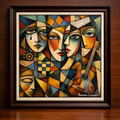 Geometric faces in vibrant abstraction 2