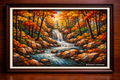 Autumn cascade in a geometric forest